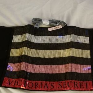 Pink VS Sequin Multi Color Tote BNWT